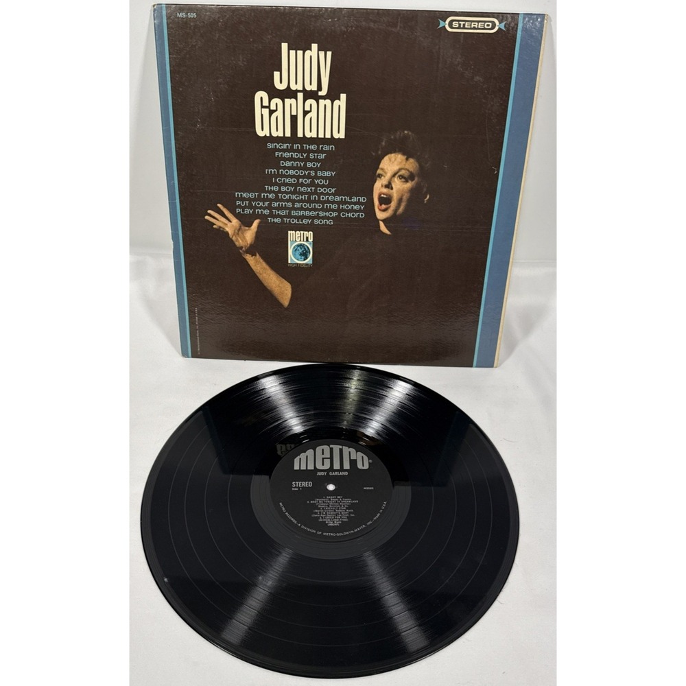 Judy Garland Vinyl LP Record Album 12" Black Metro MS-505 Stereo Singin Rain